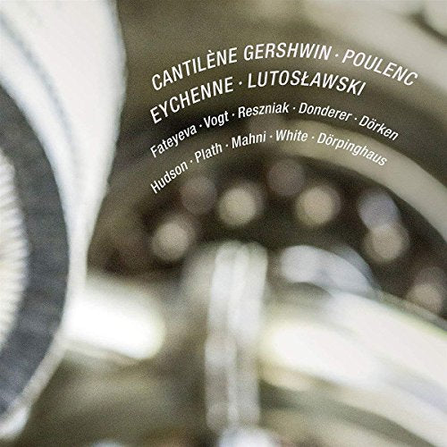 A CD cover with blurry piano keys and white text listing song and artist names.