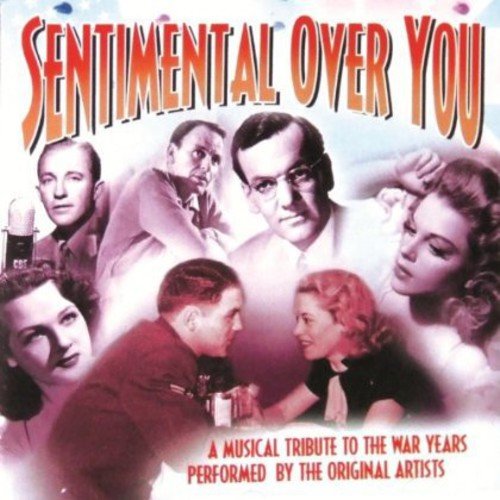 "Album cover with 'Sentimental Over You' title and collage of vintage black and white portraits."