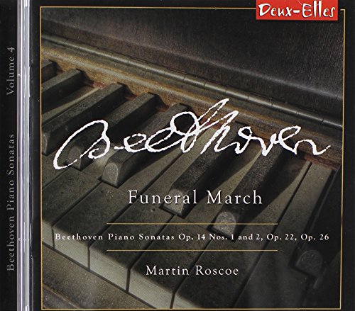 Alt text: CD cover featuring piano keys with "Beethoven" and "Funeral March" written on it.