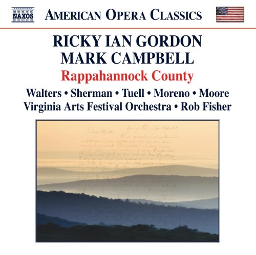 "Album cover with mountain landscape and text listing artists and orchestra."