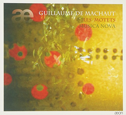 "CD cover with yellow floral design, red flowers, and white border."