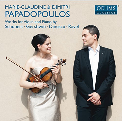 CD cover featuring a woman holding a violin and a man in a suit.