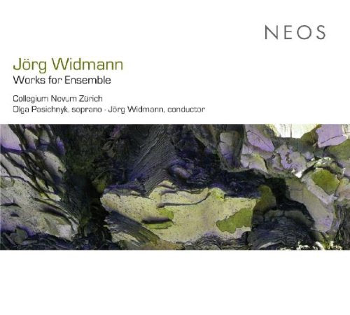 CD cover with abstract green, black, and white artwork, featuring "Jörg Widmann" in green text.