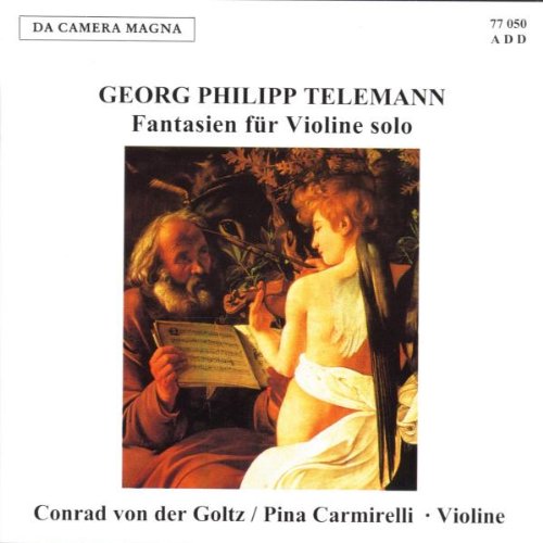 "CD cover featuring a painting of a man and woman with sheet music."
