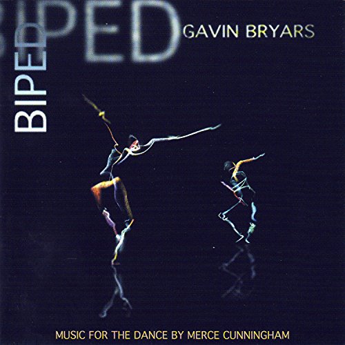 "Album cover with two dancers in motion against a dark background, titled 'BIPED'."