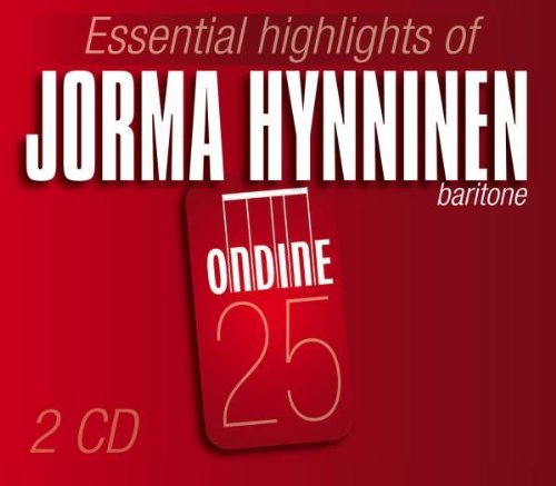 Red album cover with white text "Jorma Hynninen" and red "Ondine 25" graphic.