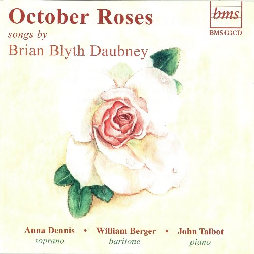 "CD cover with a watercolor painting of a white rose and red text."