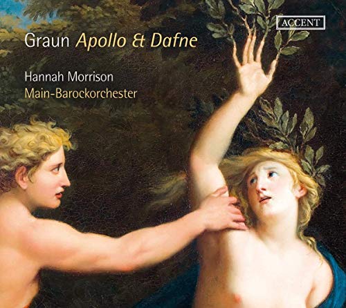 "CD cover featuring a painting of Apollo chasing Dafne, with text overlay."