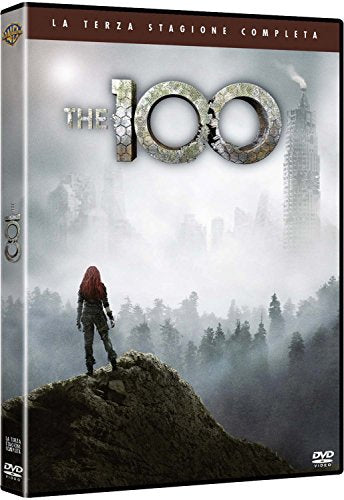 DVD case for "The 100" with a woman standing on a rocky hill.