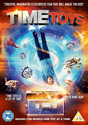 DVD cover for "Time Toys" featuring a child surrounded by toys in a swirling vortex.