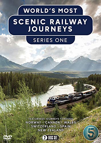 DVD cover featuring a train on a scenic railway journey through mountains and a river.