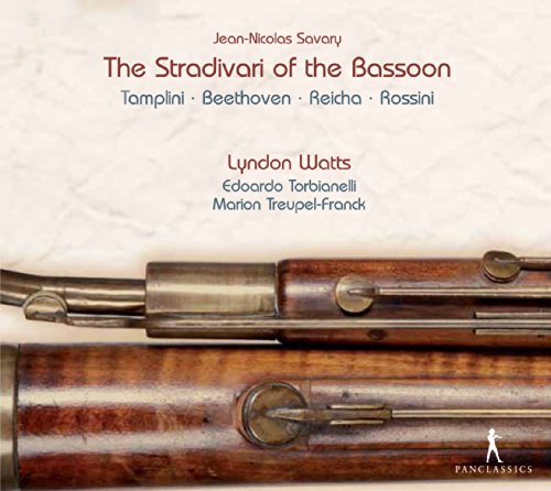 CD cover featuring a close-up of an antique bassoon with red and black text.