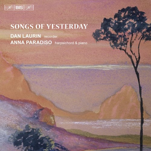 "Album cover with abstract landscape, tree, and text 'Songs of Yesterday' in white."