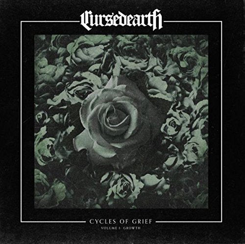 Black vinyl album cover with a central rose surrounded by other roses in a square frame.