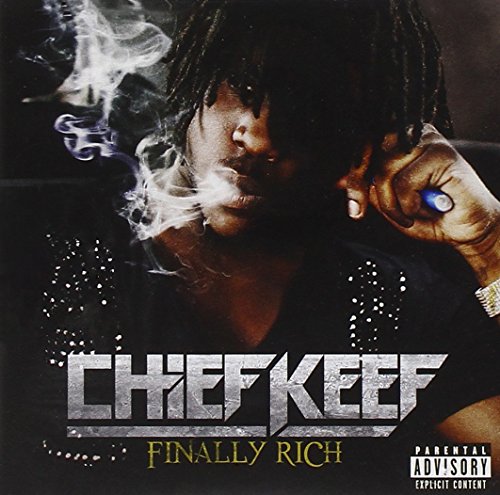 CD cover for Chief Keef’s “Finally Rich” featuring a portrait of the artist.