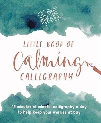 Book cover with watercolor design, red and white text, and calligraphy nib illustration.