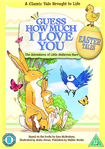 DVD cover featuring cartoon rabbits, birds, and butterflies on a yellow background.