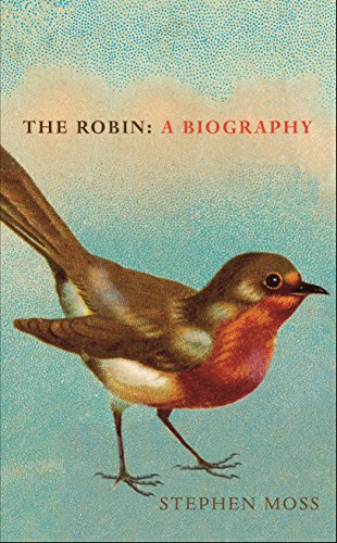Book cover featuring a robin with red breast on a blue background.