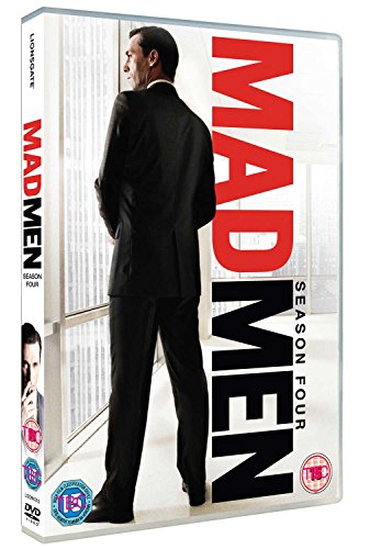 DVD case for "Mad Men Season 4" with man in suit on the cover.