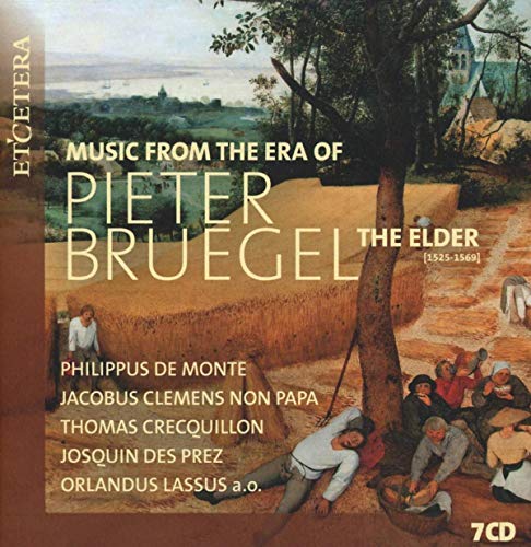 "CD cover featuring a Renaissance painting of people working near a tree."
