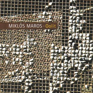 CD cover with grid pattern, white stones, and artist's name "MIKLOS MAROS" in white and yellow text.