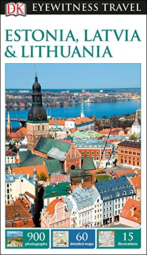 "Travel guide book cover with aerial view of cityscape and water."