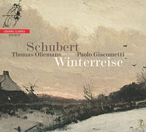 "CD cover with a winter landscape painting and text overlay."