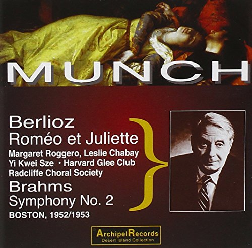 "CD cover featuring conductor Charles Munch and an image of Juliet from Romeo and Juliet."
