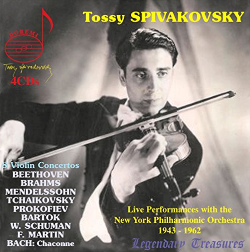Black-and-white CD cover featuring a man playing the violin, with text overlays.