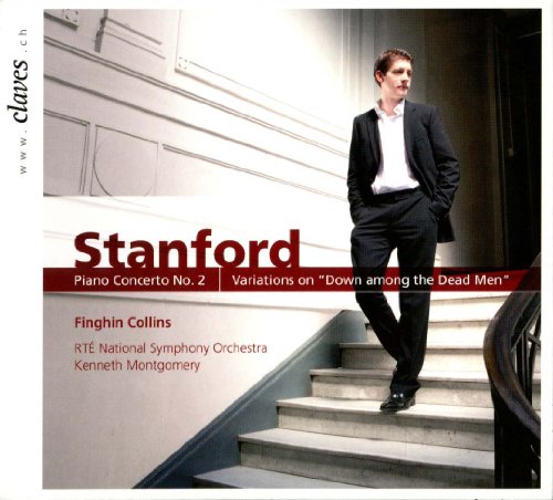 A man in a suit on stairs, CD cover with red and white text.