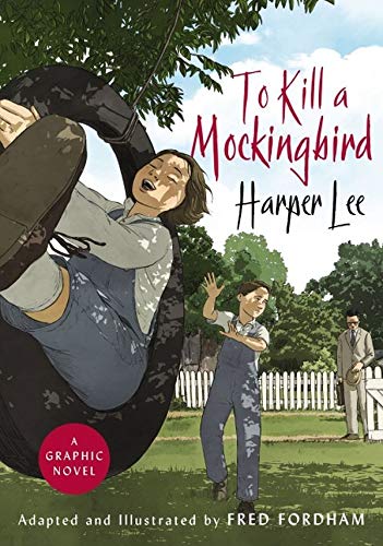 "Book cover illustration of a boy falling from a tree, with two others watching."