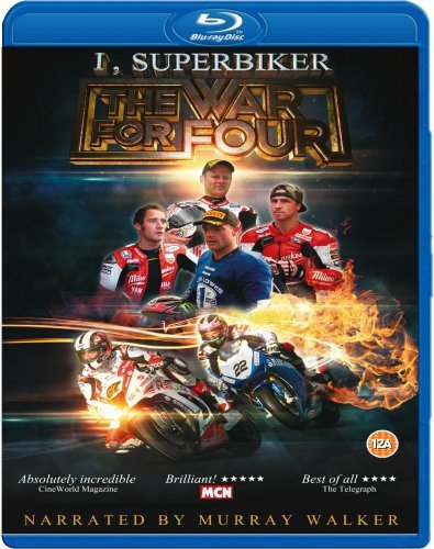 "Blu-ray case with 'I Superbiker 4' cover, featuring motorcyclists and flames."