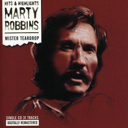 Marty Robbins CD cover featuring a portrait of the artist against a red background.