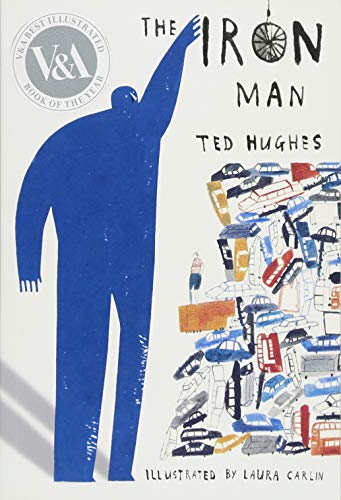"The Iron Man: 1" book cover featuring a blue iron man silhouette and scrap metal pile.