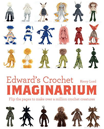 Book cover featuring many colorful, whimsical crocheted creatures arranged in a grid.