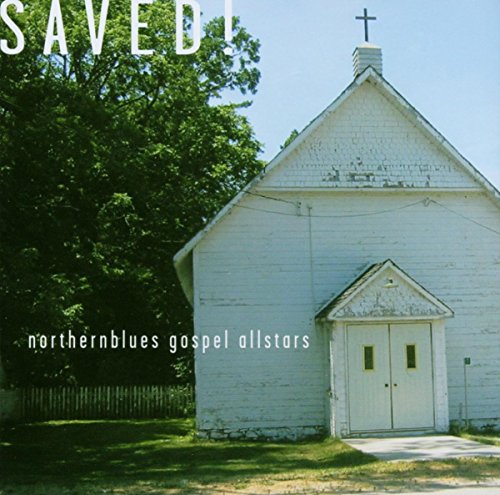 "Album cover featuring a white church with a cross on a sunny day."