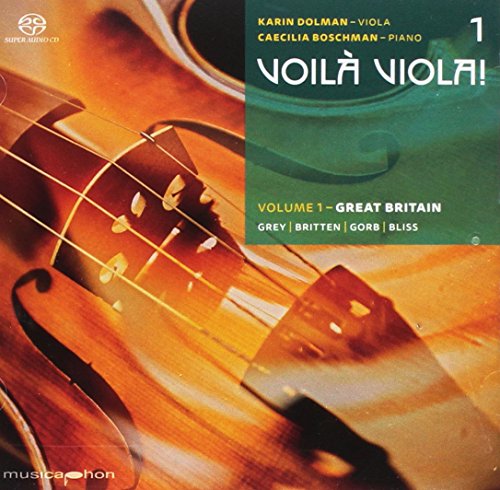 CD cover featuring a close-up of a viola with green overlay and white text.