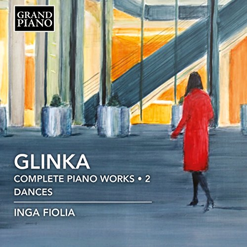 A CD cover featuring a woman in a red coat walking towards large windows.