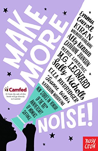 "Book cover with 'Make More Noise!' text, author names, and a silhouette holding a megaphone."