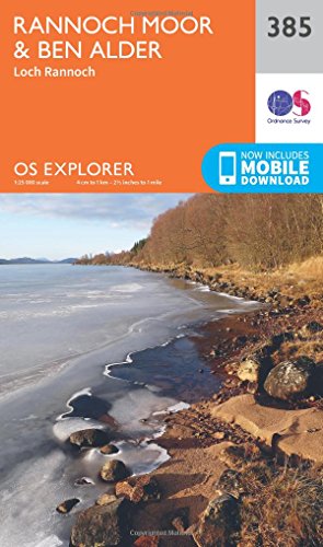 OS Explorer Map 385 Rannoch Moor and Ben Alder OS Explorer Paper Map (OS Explorer Active Map)