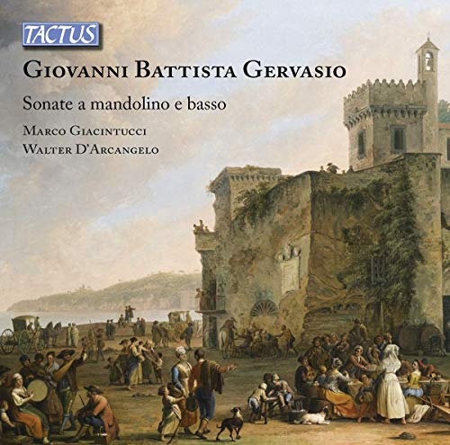 CD cover with classical painting of people gathered near a castle.