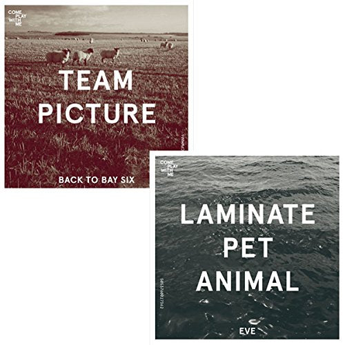 Two vinyl record covers: one with sheep in a field, the other with water.