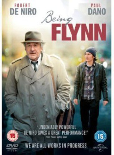DVD cover for "Being Flynn" featuring Robert De Niro and Paul Dano.