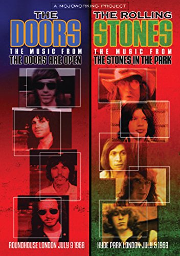 DVD cover featuring The Doors and The Rolling Stones concert images and text.