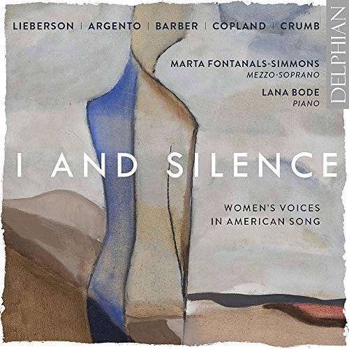 "CD cover with abstract watercolor design and white text 'I and Silence' on beige background."