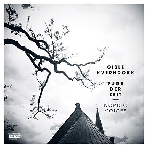 "CD cover featuring a black and white image of a church steeple and bare tree branches."