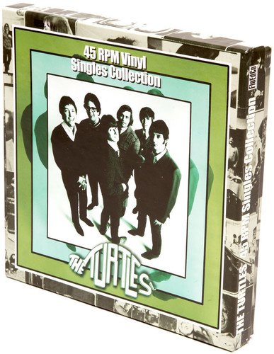 "Album cover featuring a black-and-white image of The Turtles band surrounded by a green border."