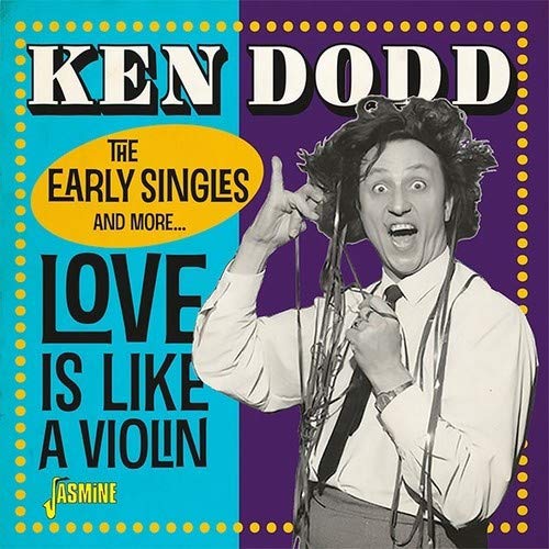 "Album cover featuring Ken Dodd holding marionette strings with a surprised expression."