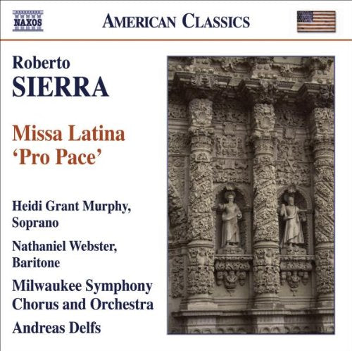 "CD cover with ornate stone carvings and text listing the artists and composition."