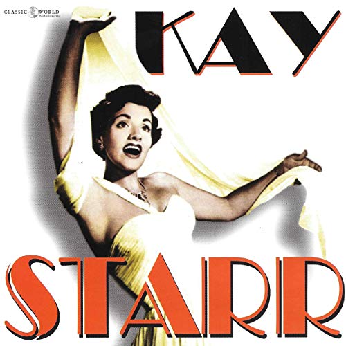 CD cover featuring Kay Starr in a white dress, holding flowing fabric, against a white background.